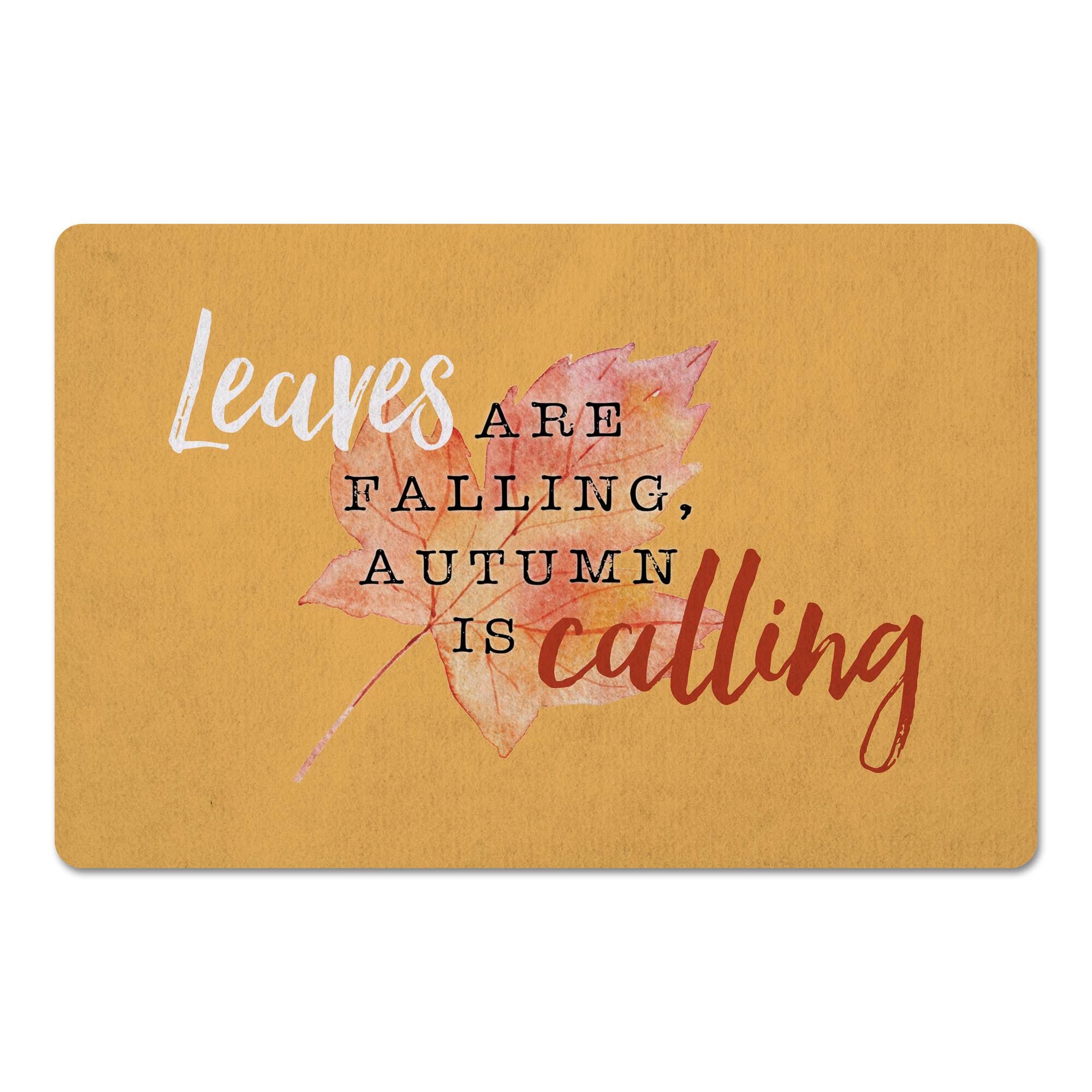 Leaves Falling Autumn Calling Floor Mat